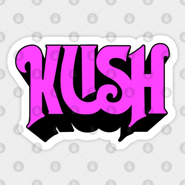 Pink Kush - Parody Band Design Sticker by deancoledesign